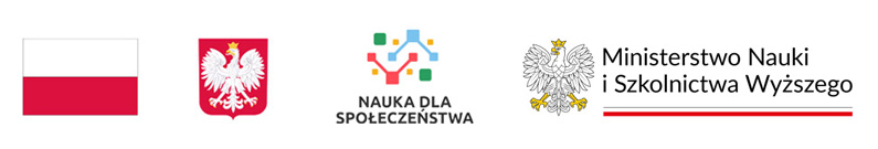 Elementy identyfikacji wizualnej: logo projektu oraz logo ministerstwa