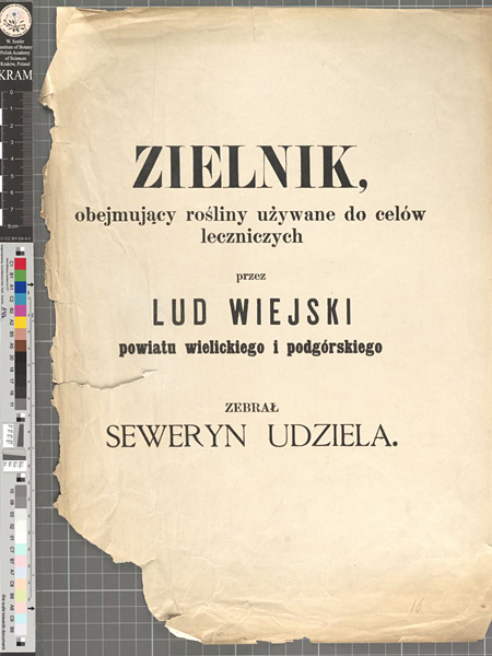 A yellowed page torn from a book with a long printed title and the author's name